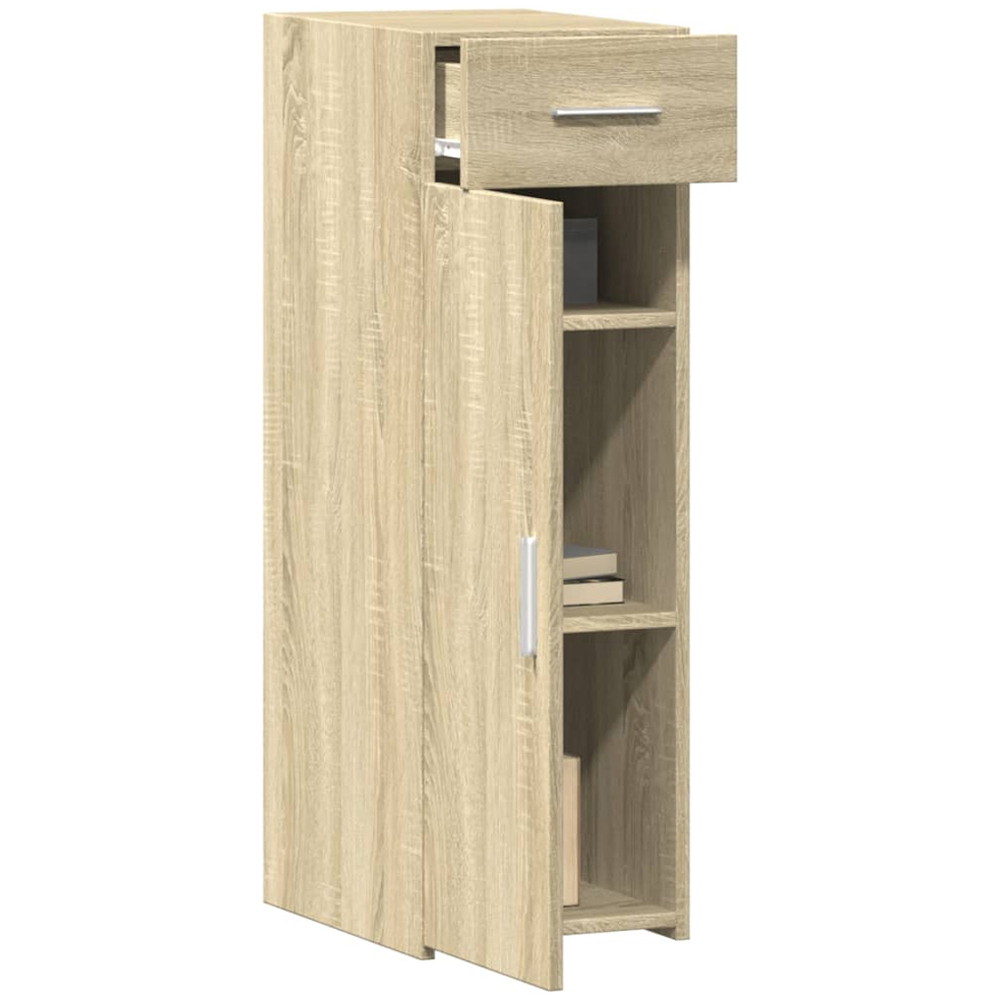 vidaXL Single Door Single Drawer Sonoma Oak Sideboard Image 3