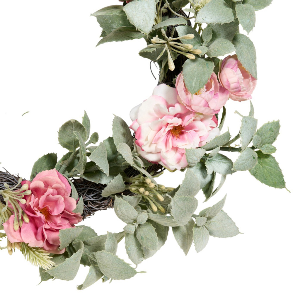 Pink Peony Wreath Image 2