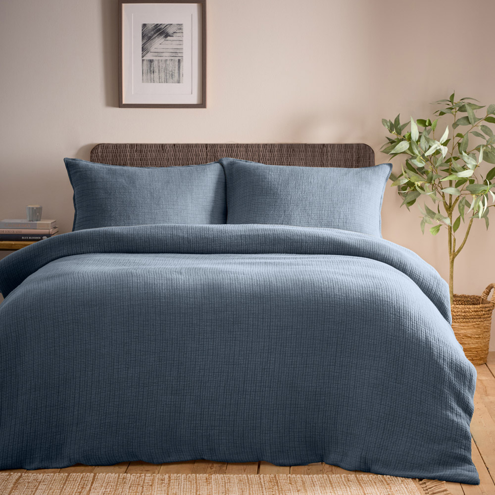 Yard Ribble King Size Ink Acid Washed Duvet Cover Set Image 1
