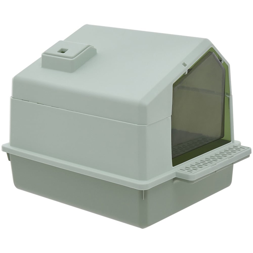 Living and Home Foldable Anti Splash Enclosed Cat Litter Box Image 3