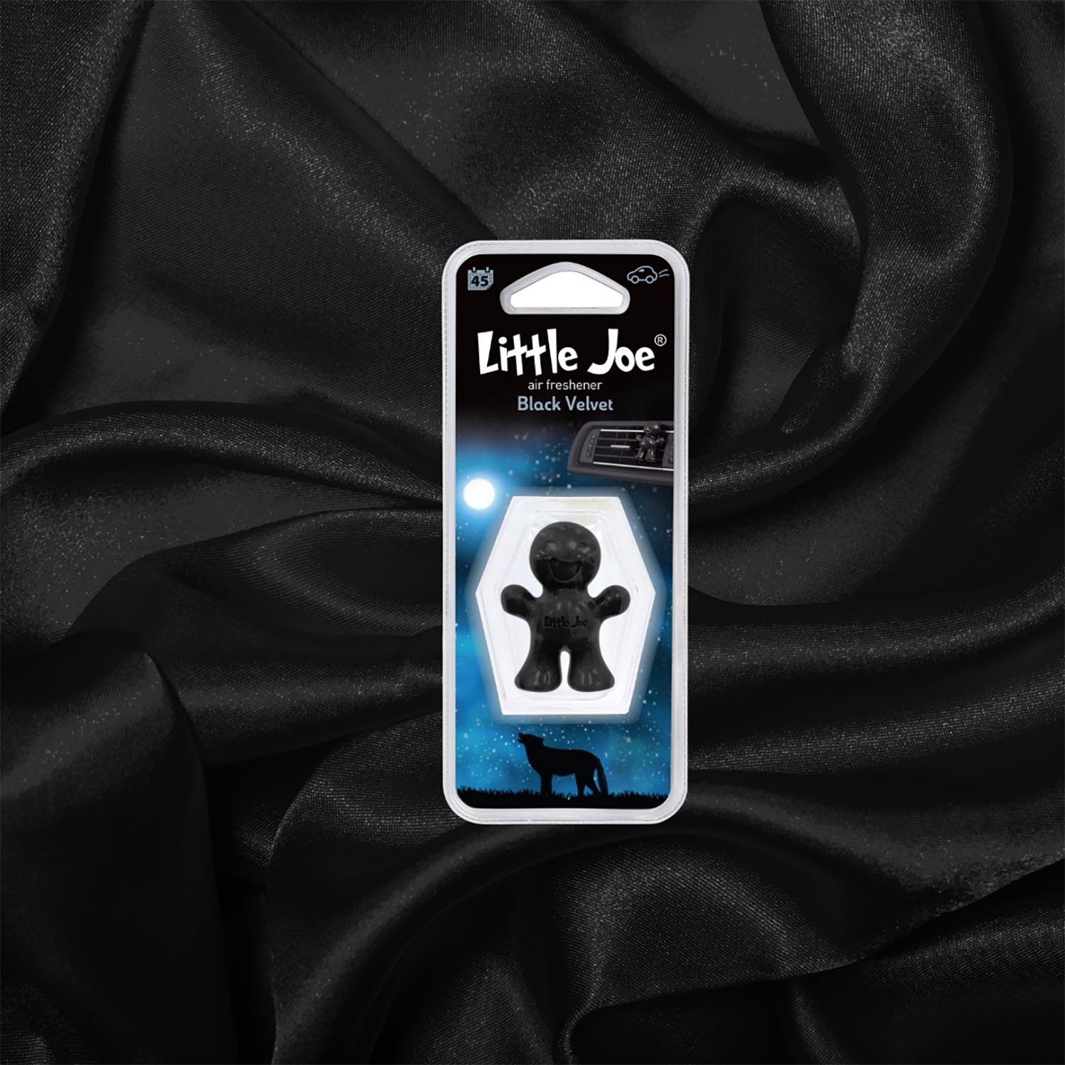 Little Joe Black Velvet Clip Car Air Freshener Image 4