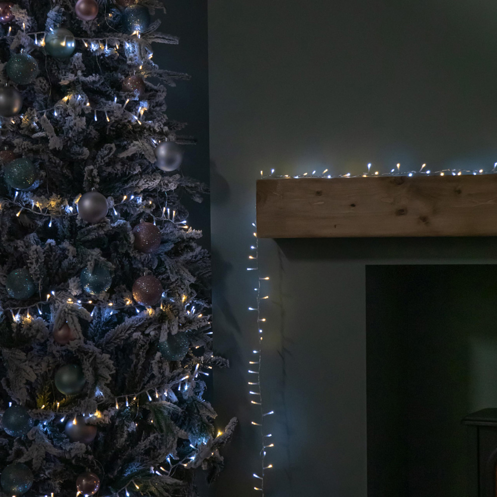 Samuel Alexander TreeBrights 1500 White and Warm White LED Clear Cable Christmas String Lights 37.5m Image 3