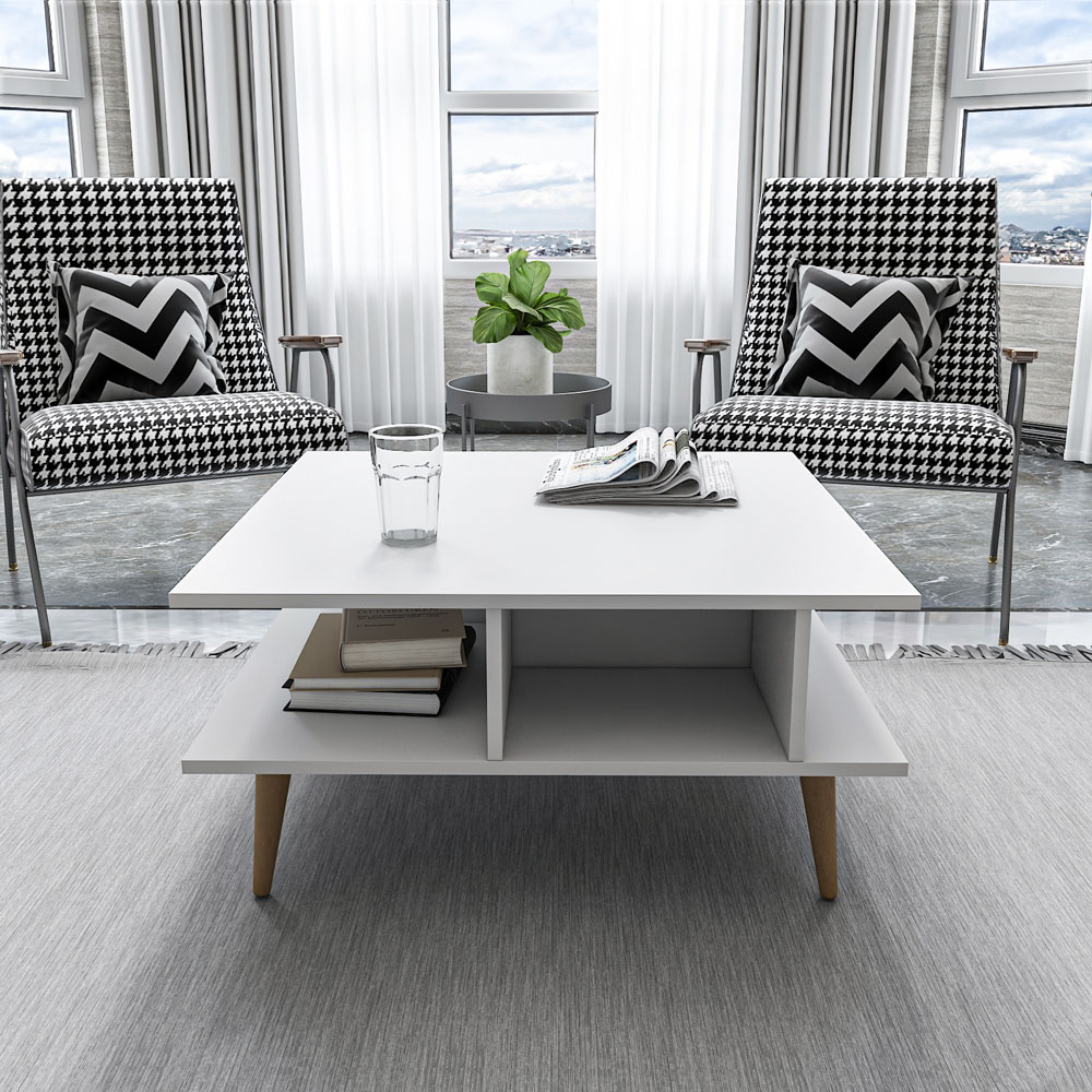 Decorotika Akya White Wide Coffee Table Image 4