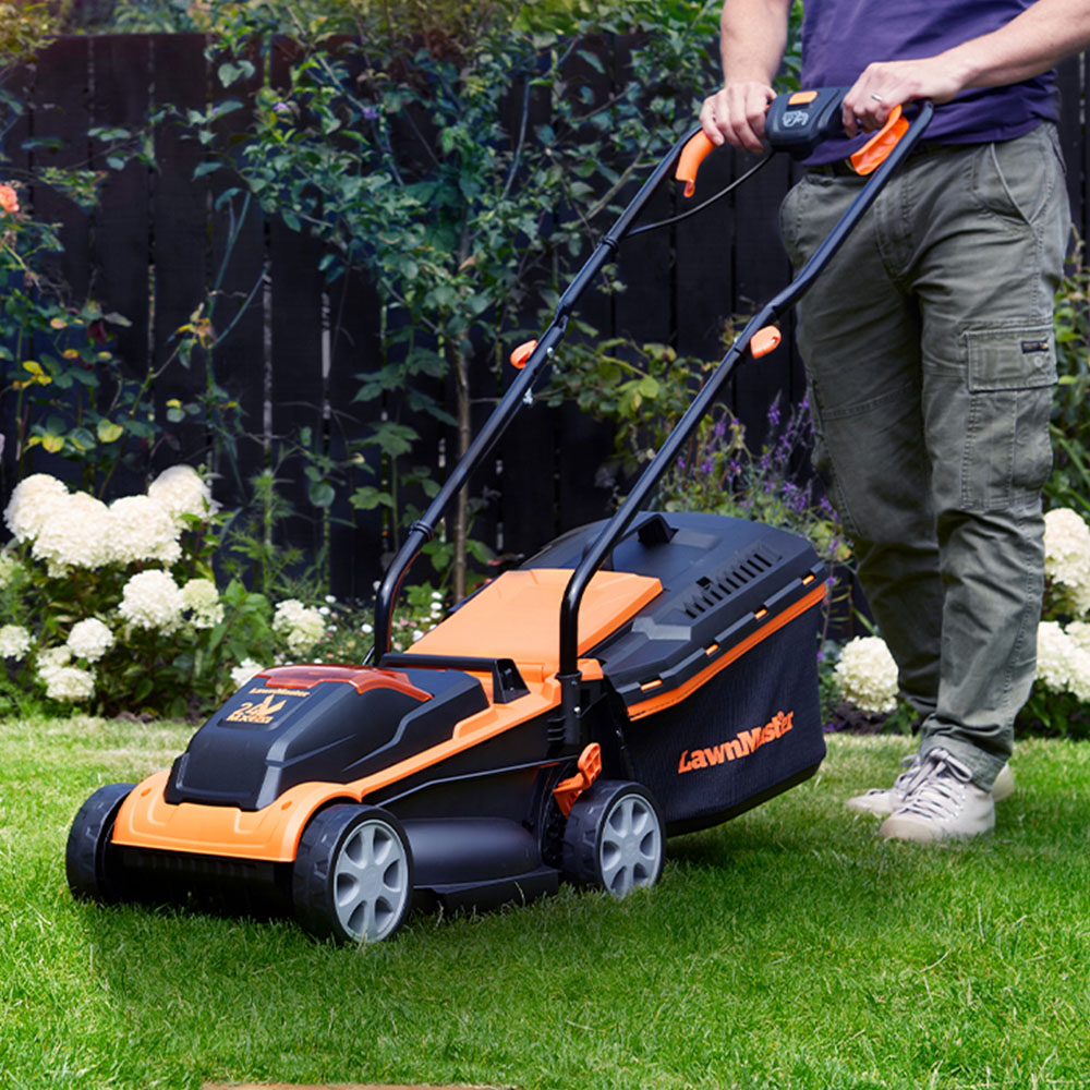 LawnMaster MX 24V Battery Operated 32cm Cordless Lawn Mower Image 2