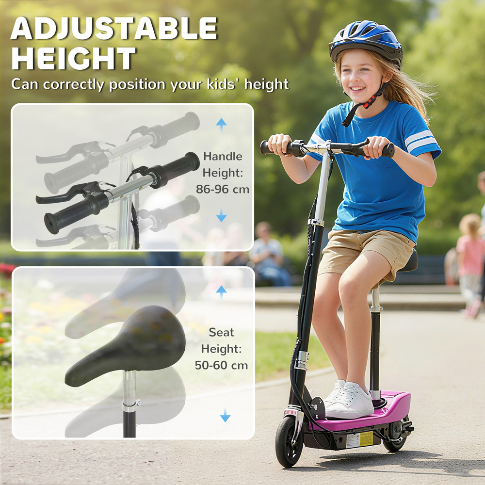 Tommy Toys Pink Foldable Powered Kick Scooter 120W Image 8