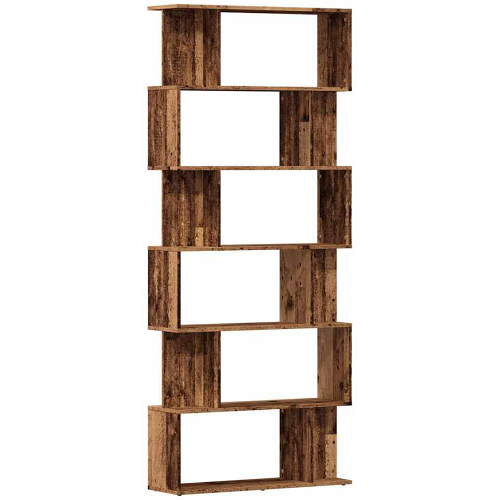 vidaXL 12 Shelf Old Wood Bookcase Image 2