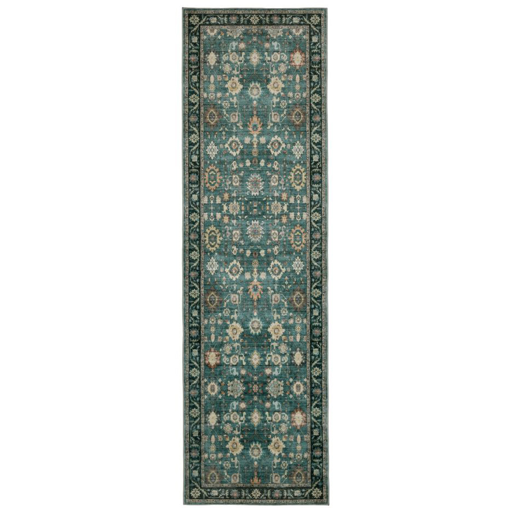 Homemaker Roma Green Heritage Inspired Traditional Runner 67 x 230cm Image 2