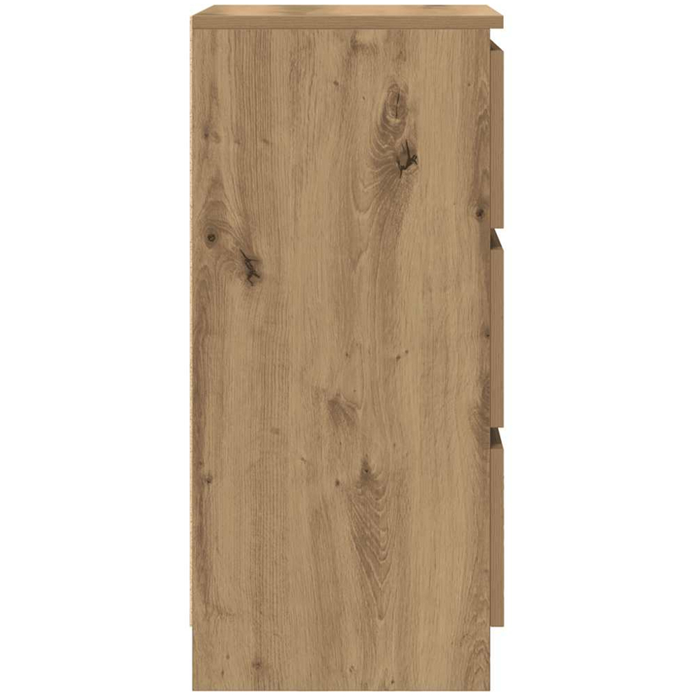vidaXL 3 Drawer Artisan Oak Sideboard Image 6