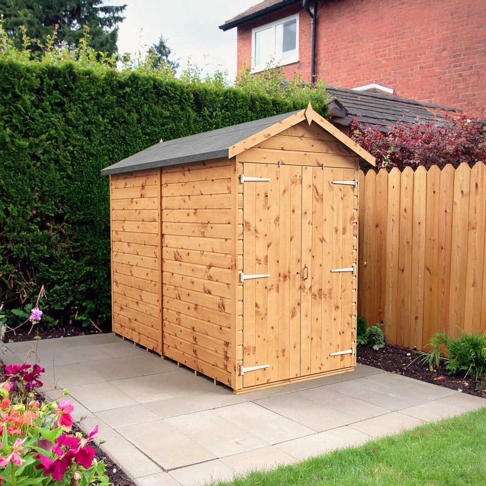 Empire Sheds 4 x 8ft Double Door Tongue and Groove Wooden Apex Garden Shed Image 2
