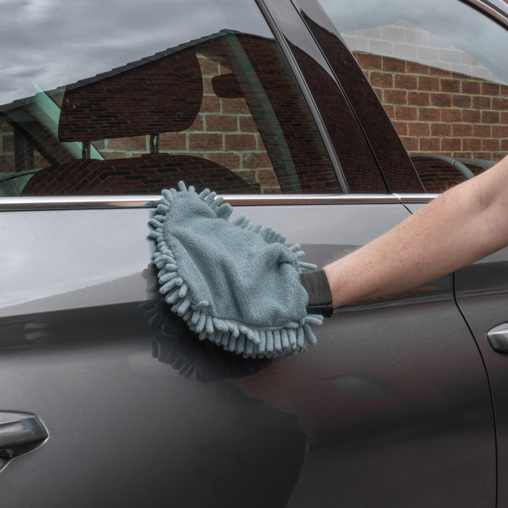JVL Cleaning Grey Microfibre Hand Mitt Image 8