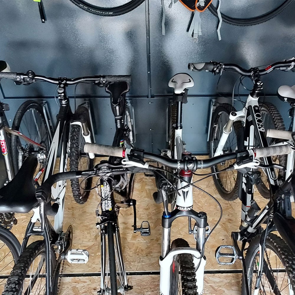 Asgard Gladiator 7 x 14.5ft Double Door Grey High Security Apex Bike Shed Image 5