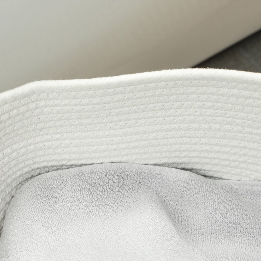 HOMCOM Cream Cotton Rope Laundry Basket 88L Image 3