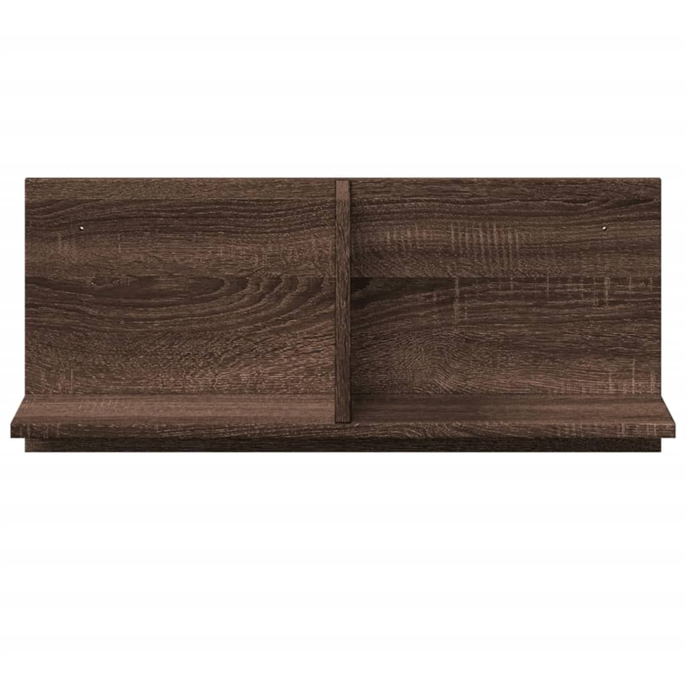 vidaXL 70 x 16.5 x 30cm Brown Wall Shelf Image 3