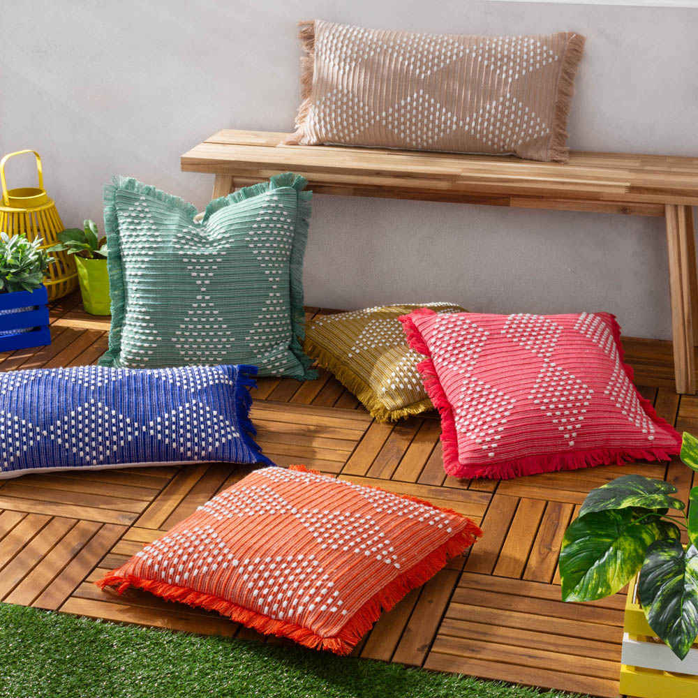 furn. Kadie Gold Woven Cushion 45 x 45cm Image 7