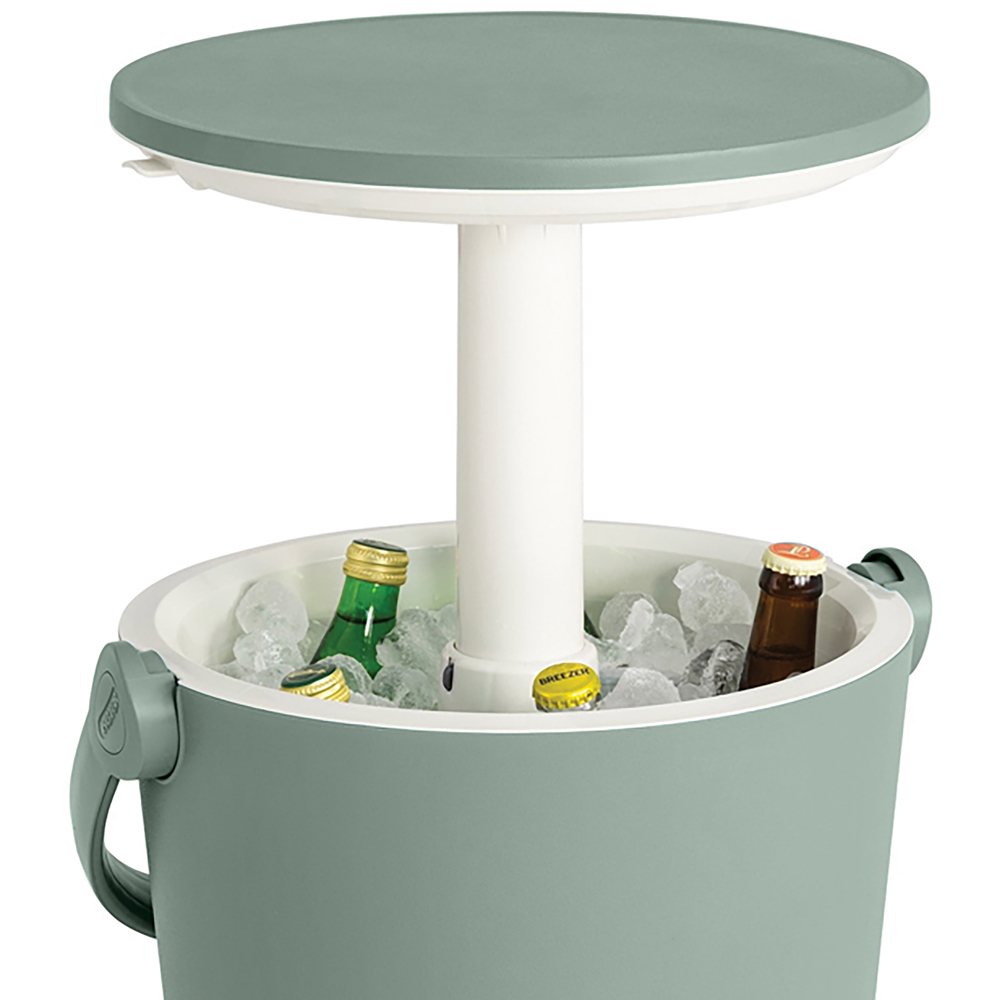 Keter Go Bar 2-in-1 Vintage Green Portable Drinks Cooler and Serving Table Image 4