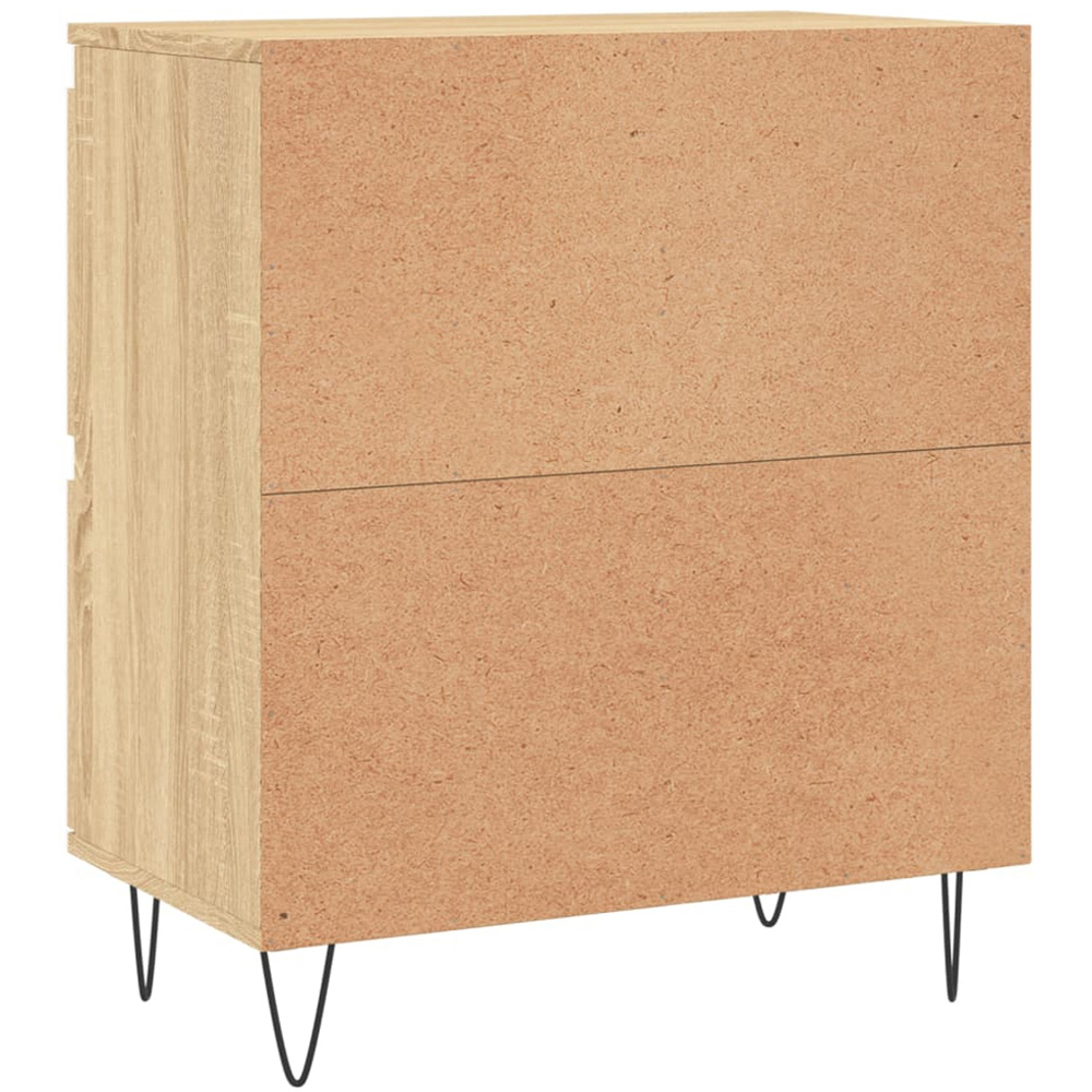 vidaXL 4 Door Sonoma Oak Square Sideboard Set of 2 Image 8