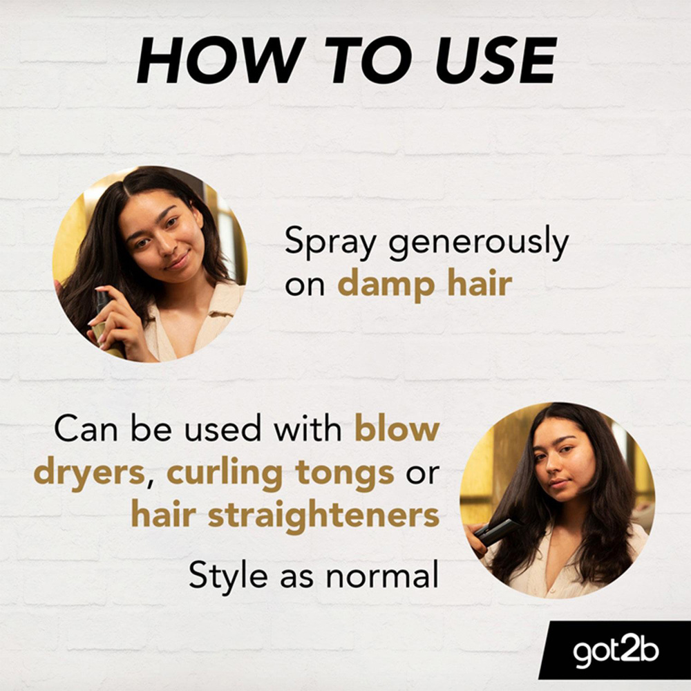 Got2b Guardian Angel Silicone-Free Thermal Shield Heat Protection Hair Spray 200ml 6 Pack Image 3