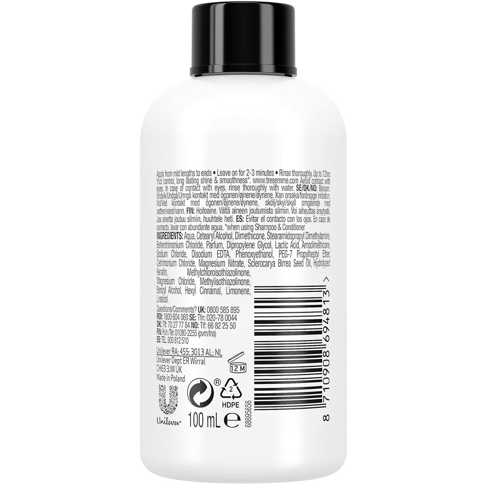TRESemme Keratin Smooth Marula Oil Frizzy Hair Conditioner 100ml 12 Pack Image 3