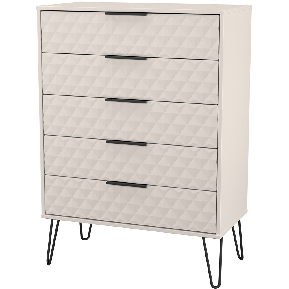 Crowndale Harlequin 5 Drawer Kashmir Matt Chest of Drawers Ready Assembled Image 2