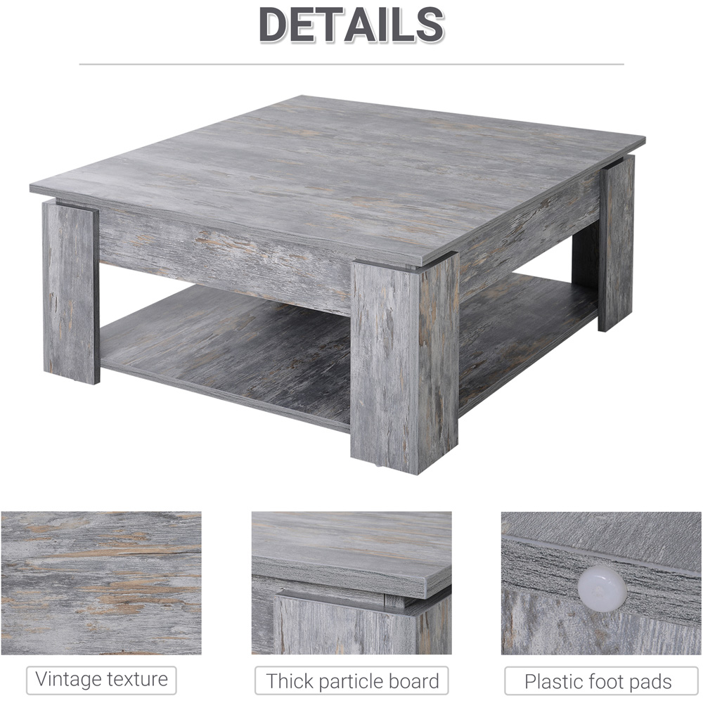 Portland 2 Tier Grey Coffee Table Image 7