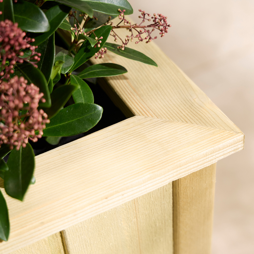 Rowlinson Signature Heritage Natural Wooden Tall Garden Planter 78 x 103 x 43cm Image 3