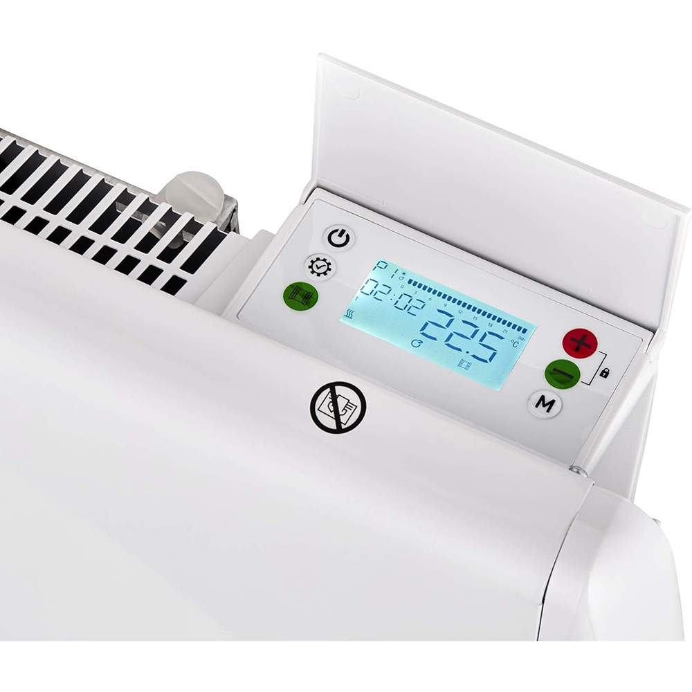 Mylek White LCD Electric Panel Heater 1000W Image 5