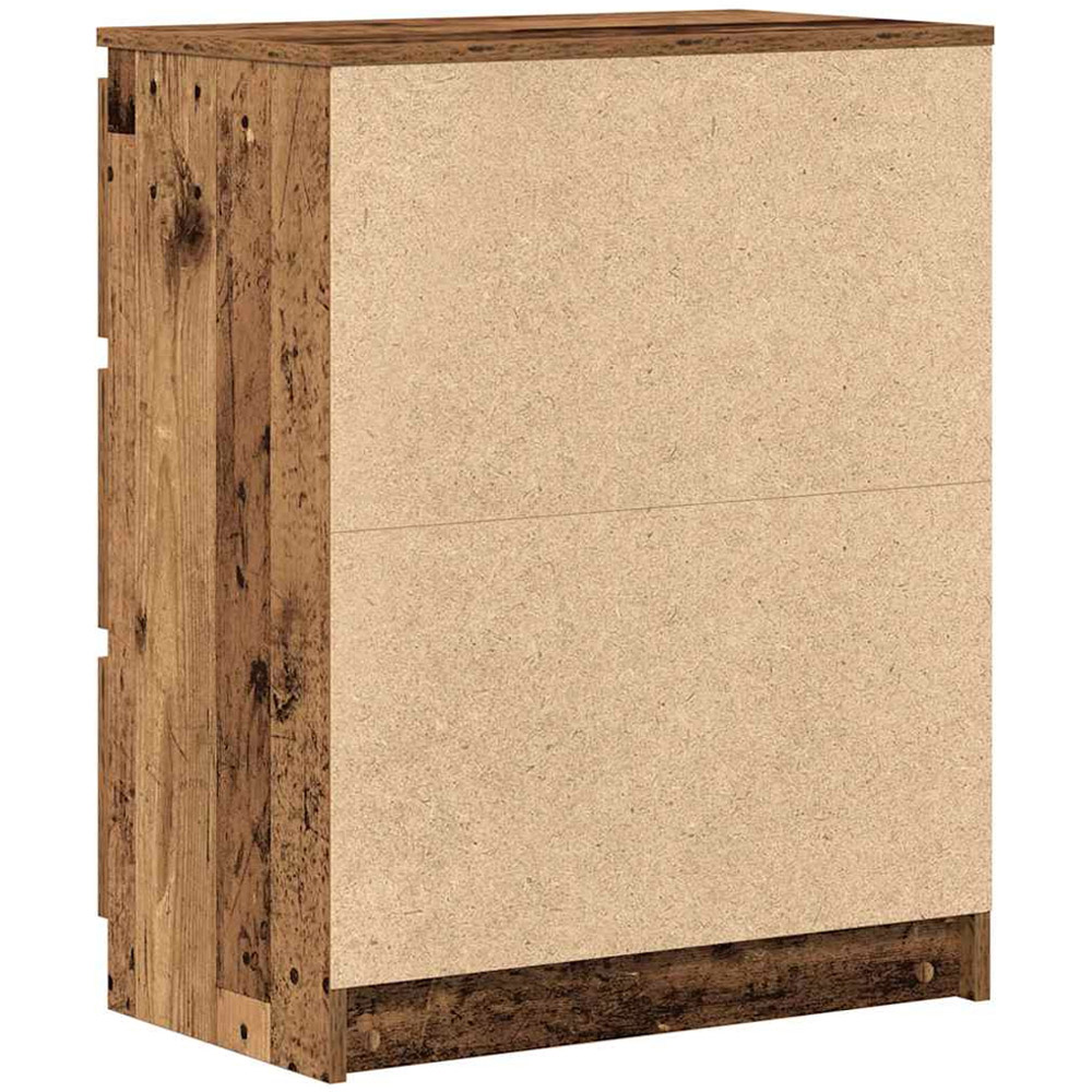vidaXL 3 Drawer Old Wood Small Sideboard Image 8