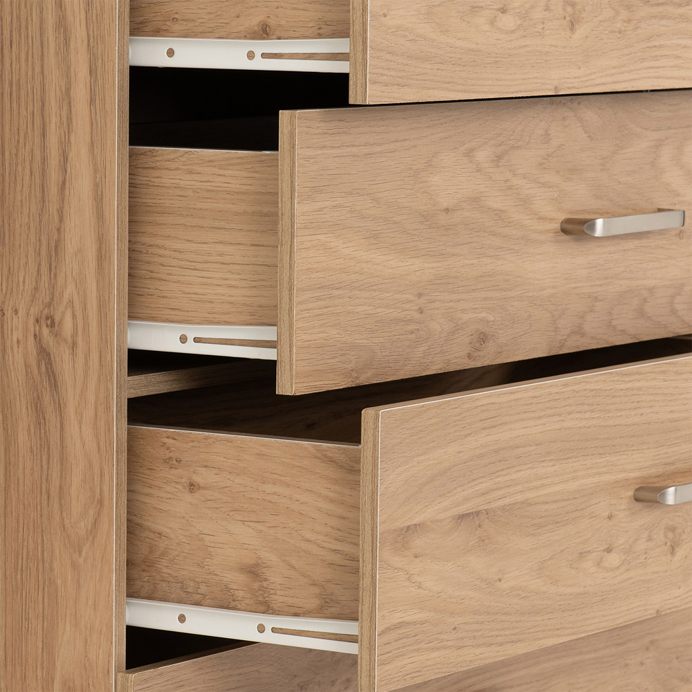 Seconique Dakota 5 Drawer Oak Effect Storage Chest Image 7