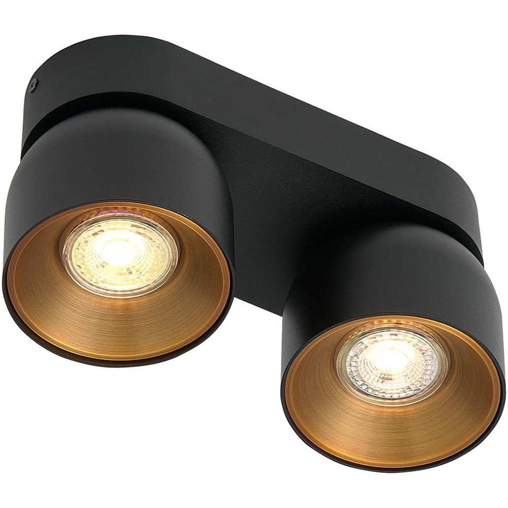 Nordlux Pitcher GU10 2-Spot Black Spotlight Image 1