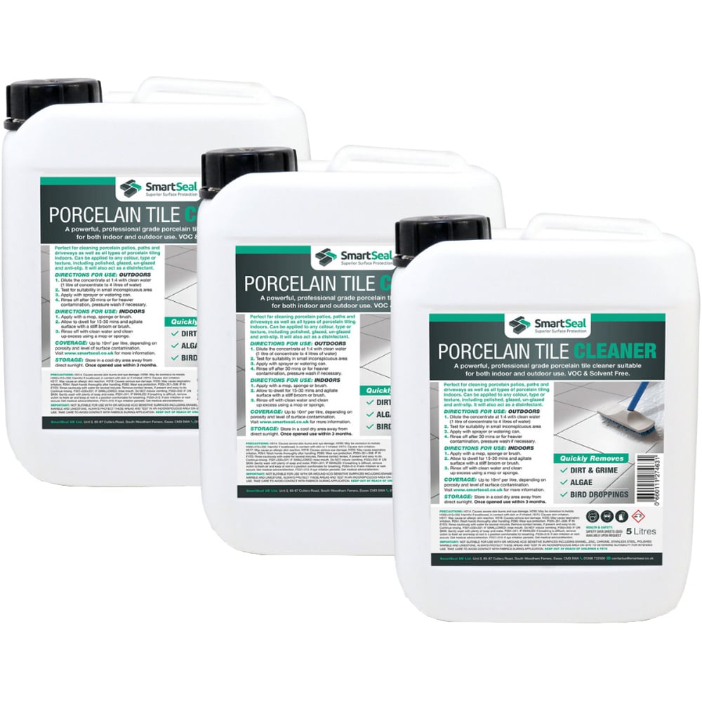 SmartSeal Porcelain Tile Cleaner 5L 3 Pack Image 1