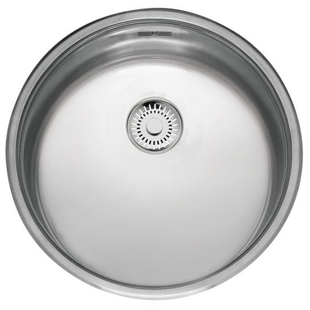 Reginox L18 390 OKG Silver Single Round Bowl Sink 440 x 160mm Image 1