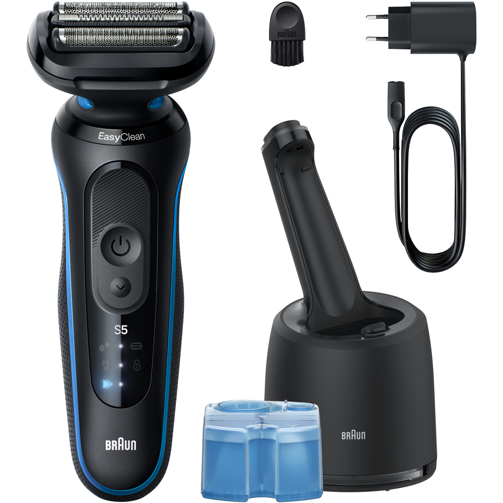 Braun Series 5 Black Waterproof Electric Shaver with Cleaning Brush and Charger Image 4