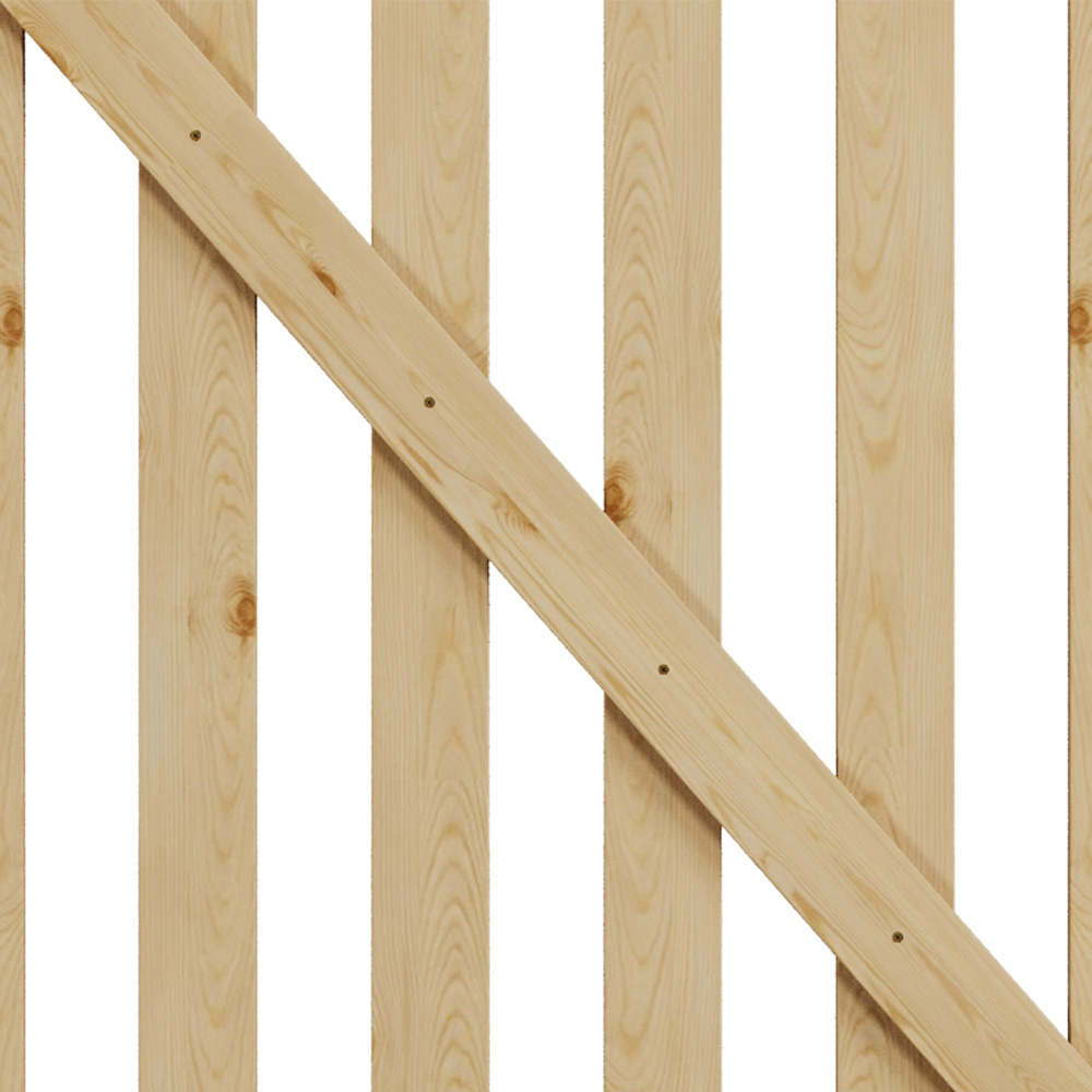 Outdoor Minimalist Nature Wooden Fence Gate, 120 x 76 x 2.5cm Image 6