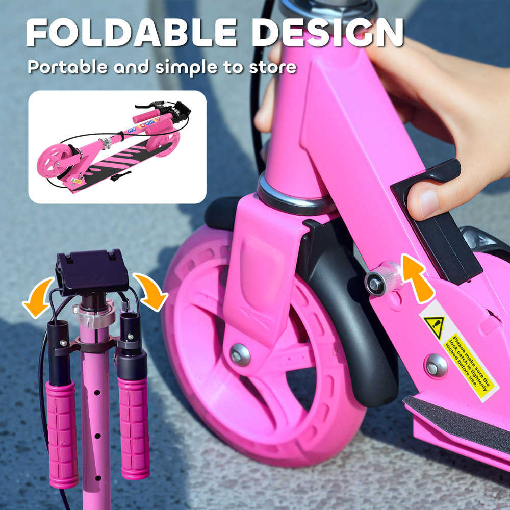 Tommy Toys AIYAPLAY Pink Adjustable Handle Folding Kids Kick Scooter Image 7