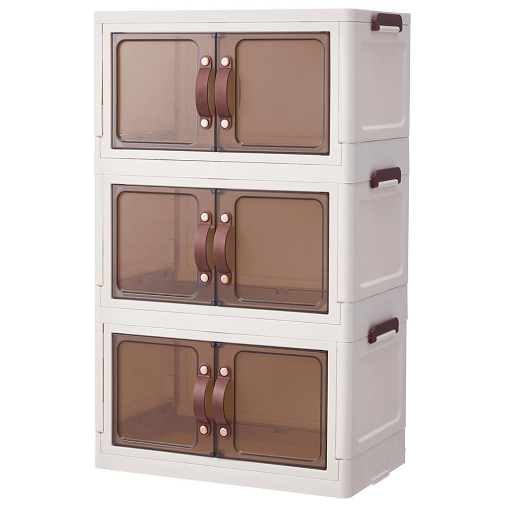 H&O Direct 6 Door Plastic Desk Organizer Storage Box Image 1