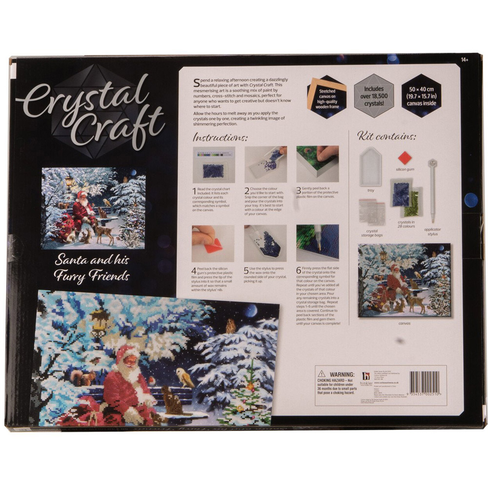 Santa On Bench Crystal Craft Image 2