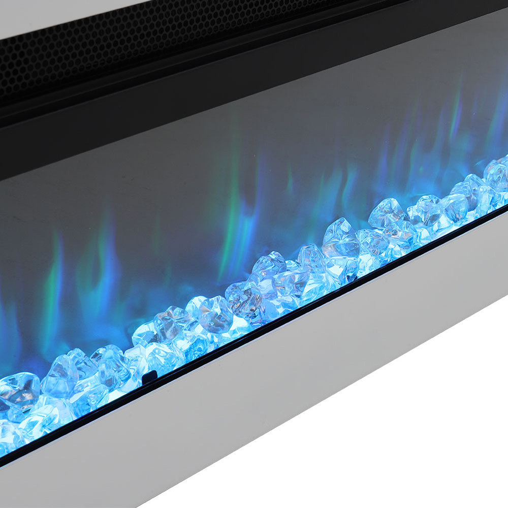 Living and Home White Wall Mounted Electric Fireplace Image 3