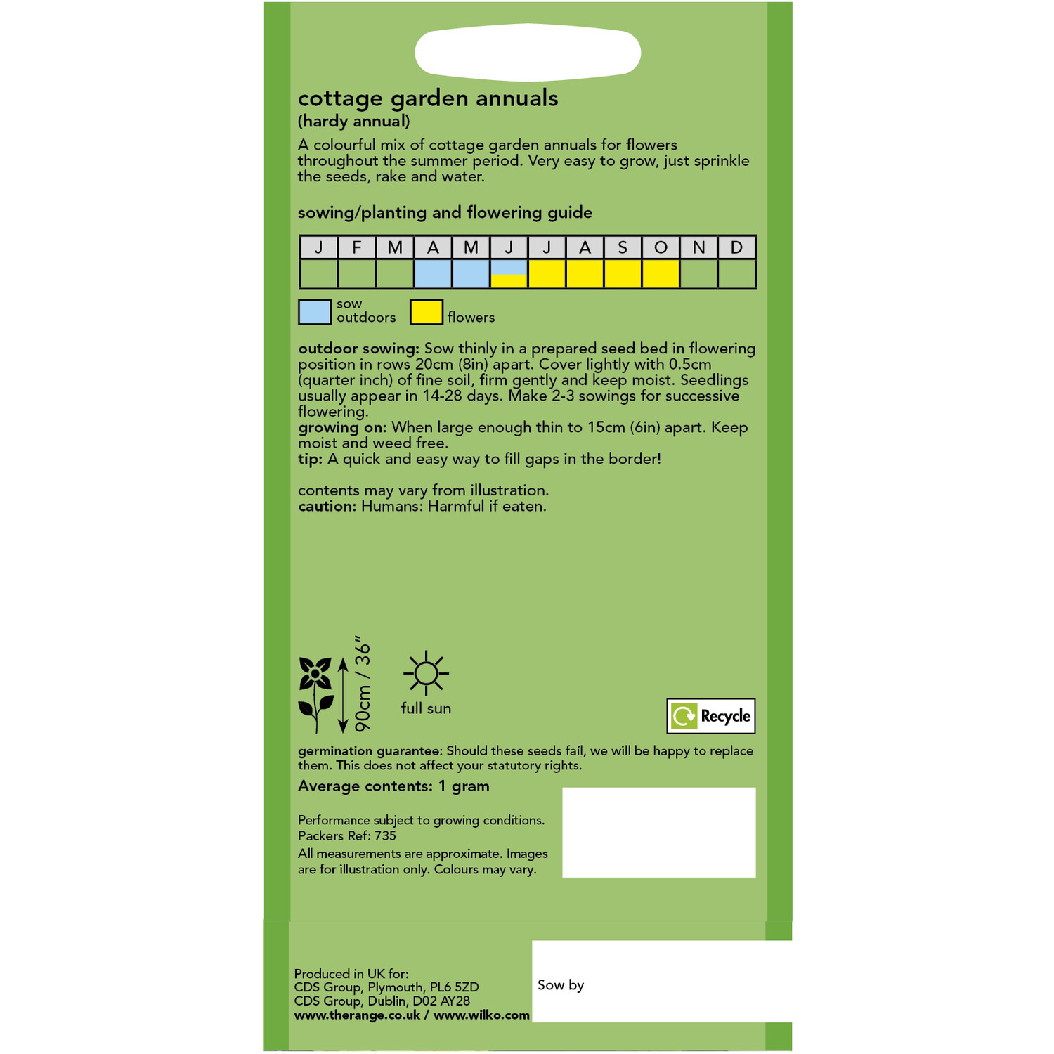 Wilko Cottage Garden Annual Seeds Image 2