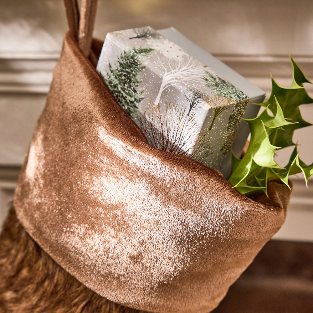 Dibor Beresford Dark Brown Faux Fur Stocking Image 3