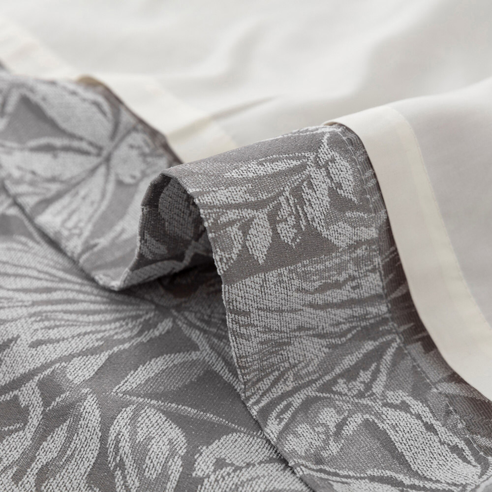 Alan Symonds Silver Chenille Jacquard Lined Pencil Pleat Taped Top Curtains 229 x 229cm Image 4