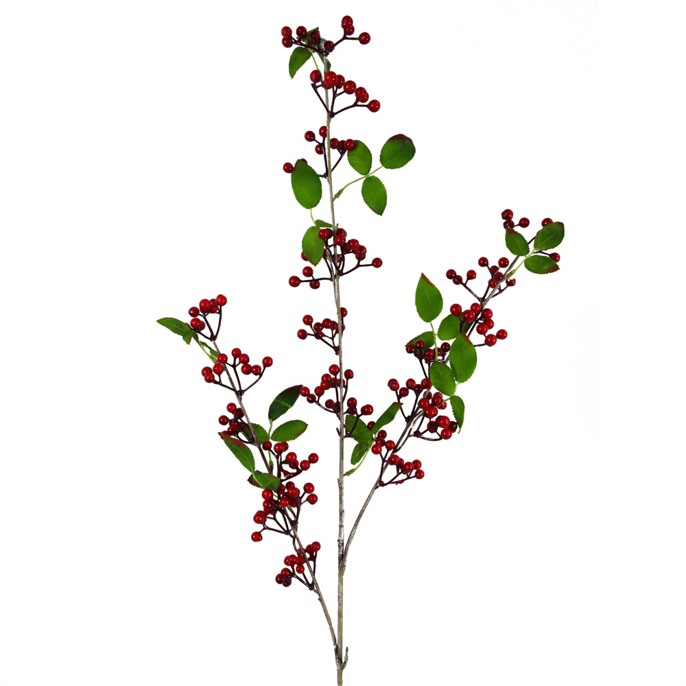 Leaf Red Berry Artificial Christmas Spray 80cm 6 Pack Image 3