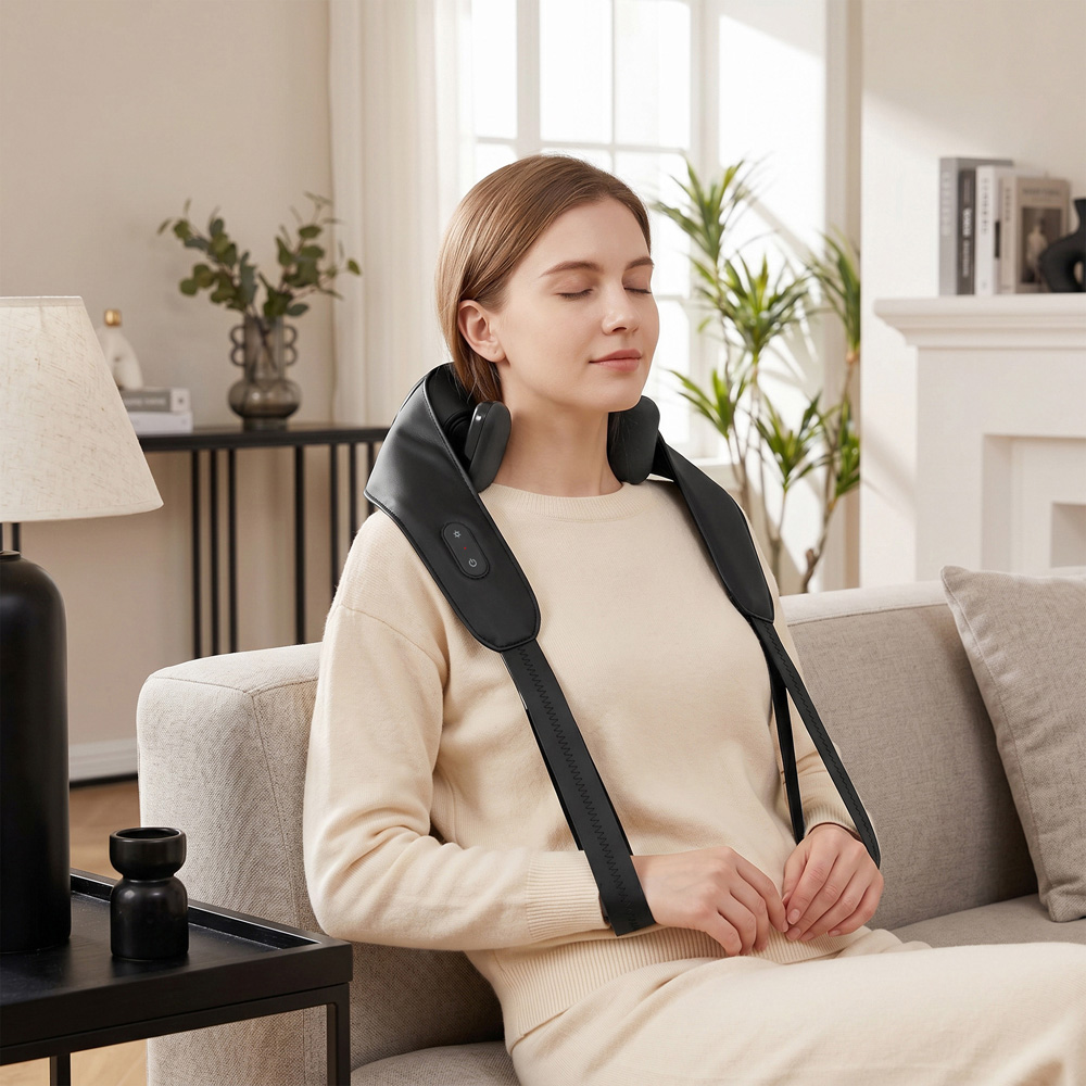 HOMCOM Heat and 4D Shiatsu Shoulder and Neck Cordless Massager Image 3