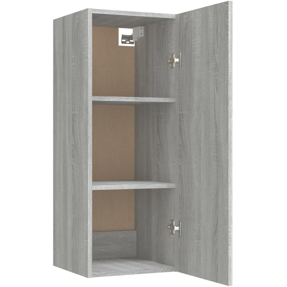 vidaXL Single Door Grey Sonoma Wall Cabinet with Gold Handle Image 5