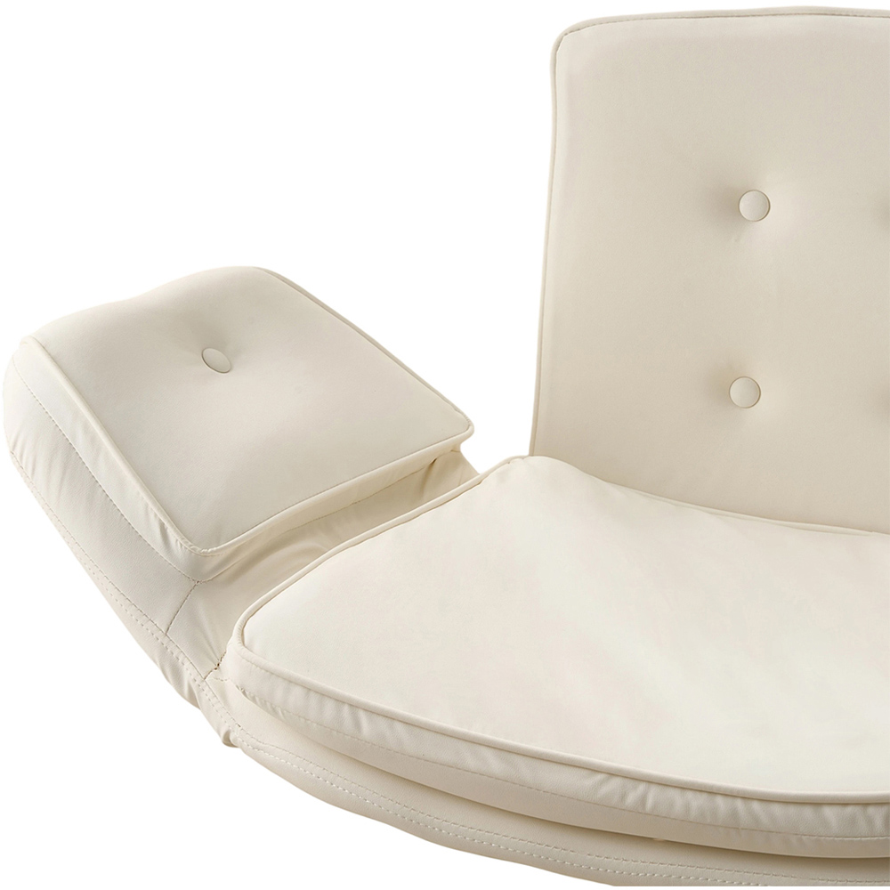 Living and Home White Widened Seat Office Chair with Wheels Image 5