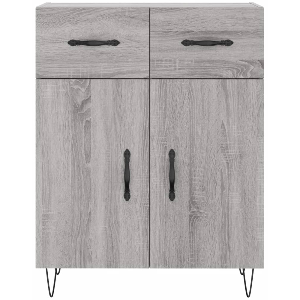 vidaXL 2 Door 2 Drawer Grey Sonoma Sideboard Image 6