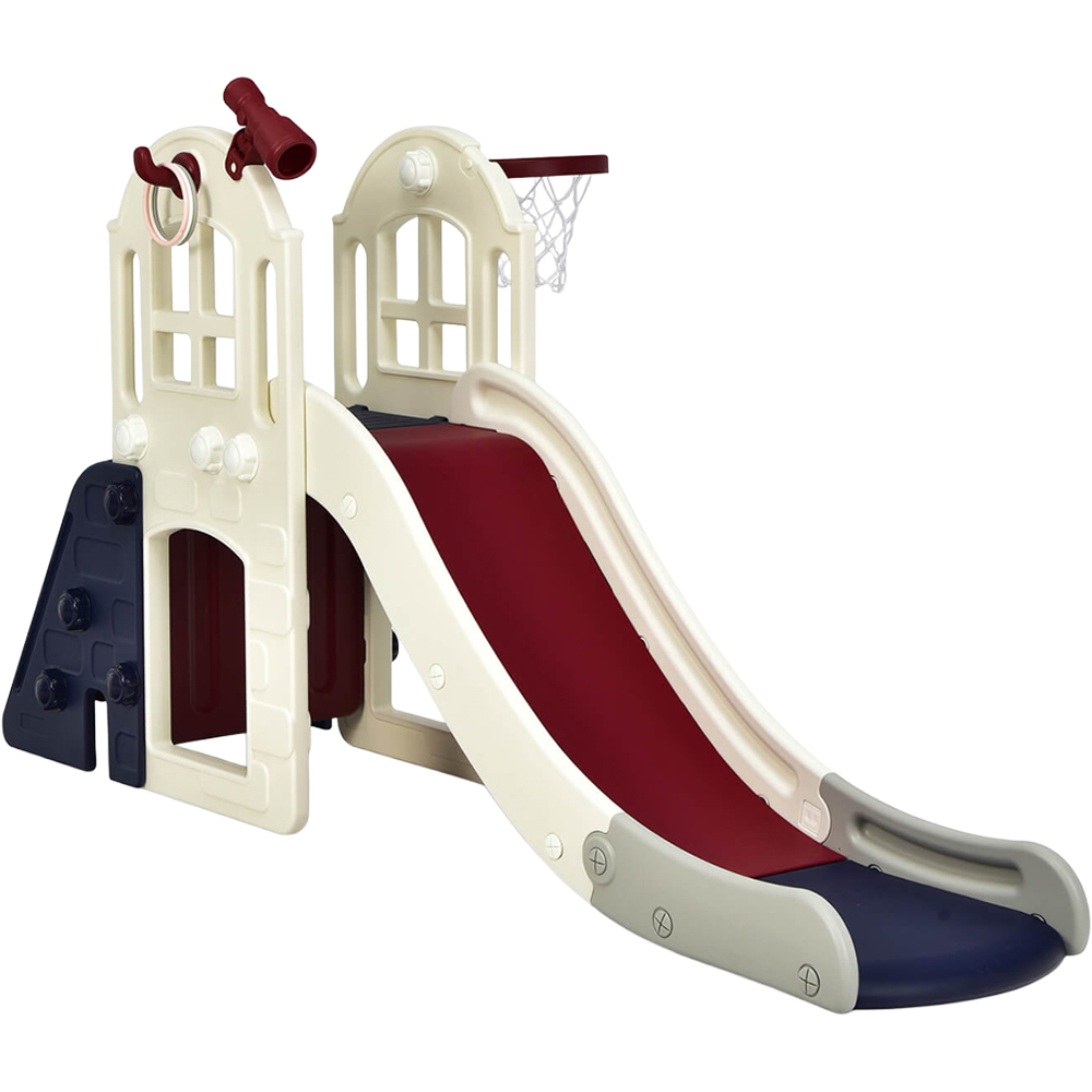 Costway 6-in-1 Toddler Blue Climber Slide Playset Image 1