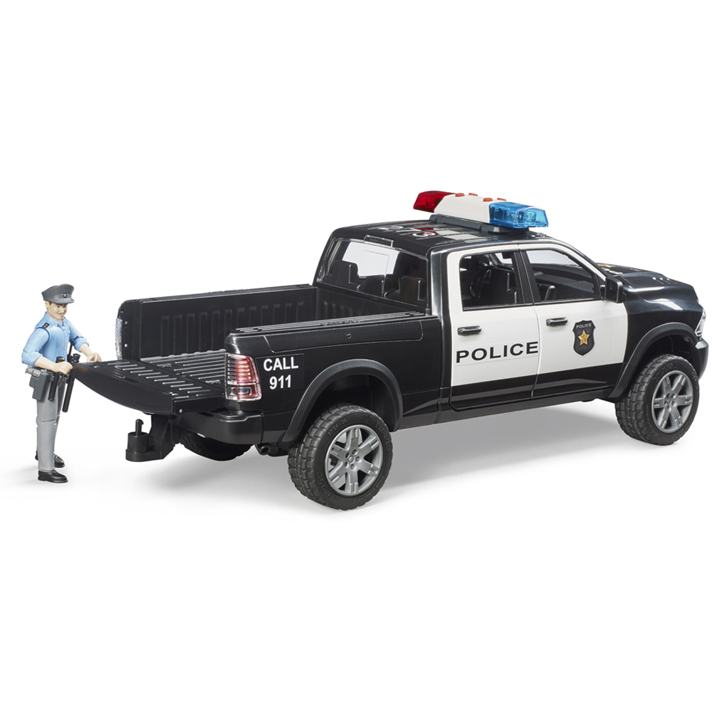 Bruder Kids RAM 2500 Police Truck with Policeman and Accessories Playset Model Image 6