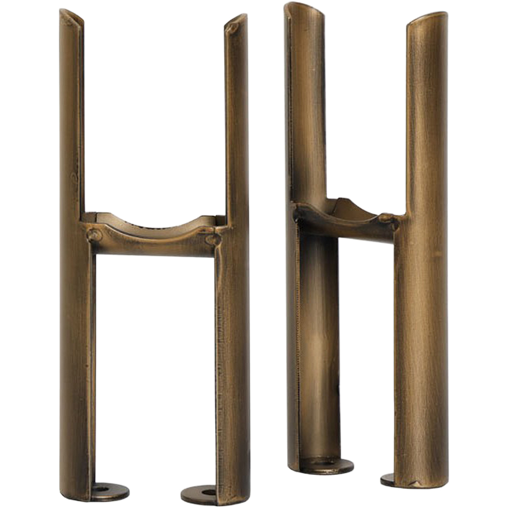 Go Bathrooms Clarence Antique Brass 2 Column Radiator Feet Image 1