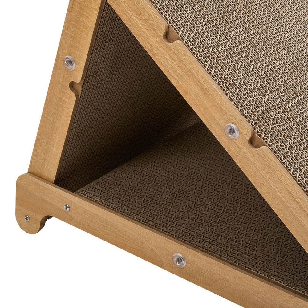 H&O Direct Tri Fold Multi-functional Corrugated Paper Cat Scratcher Image 4