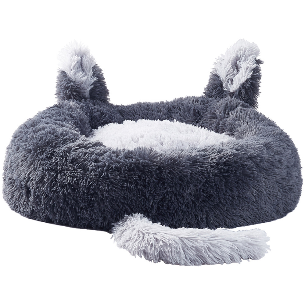 H&O Direct 2ft Grey Pet Calming Bed Image 2